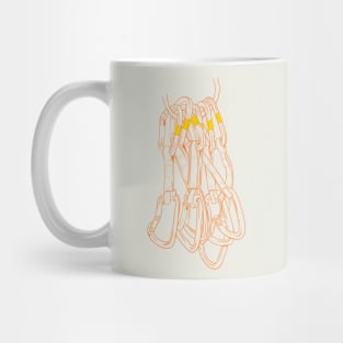 Rock climbing quickdraws Mug